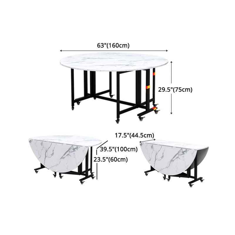 Modern 1/4/9/11/13 Pieces Foldable Dinette Set White Engineered Wood Dining Table Set