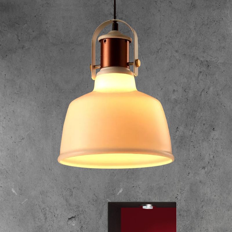 Metallic schuur plafond hanger vintage stijl 1 lichte restaurant plafond hanger lamp met 47 "hangende koord in zwart/wit