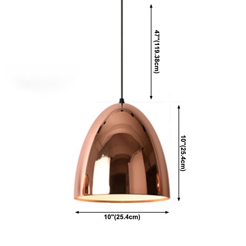 Kit de lumière pendentielle ombragée en métal moderne en or rose suspendu luminaire pour salle à manger