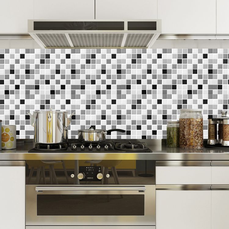 Mosaic Tile Wallpaper Plastic Waterproof Peel & Stick Mosaic Tile