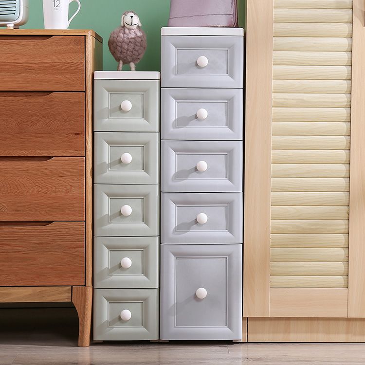 Scandinavian Vertical Plastic Baby Dresser with Drawers for Bedroom