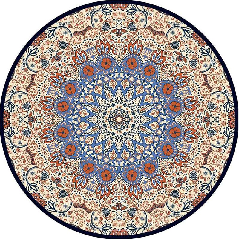 Modern Rug Classic Flower Print Carpet Polyester Midden-eeuw in het midden van de eeuw