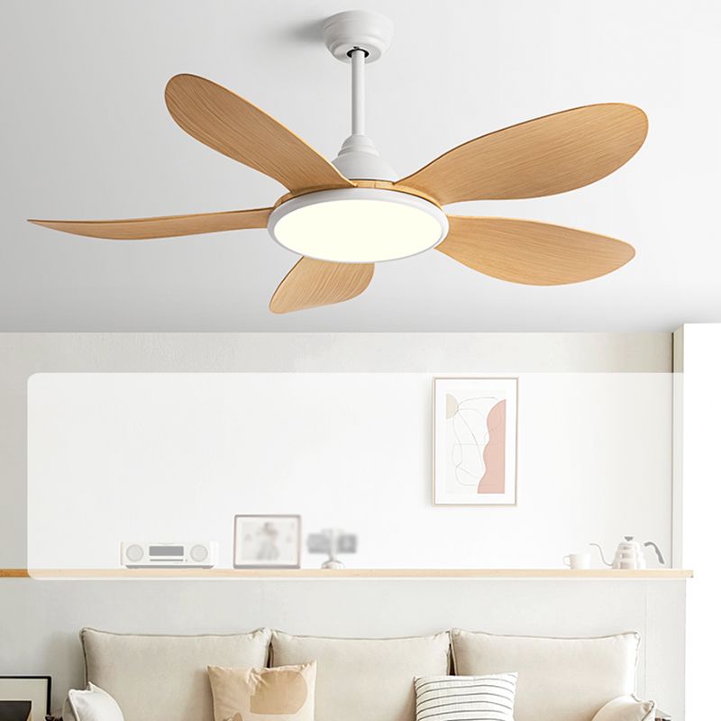 Simple LED Ceiling Fan Lamp Metal Fan Lighting for Living Room