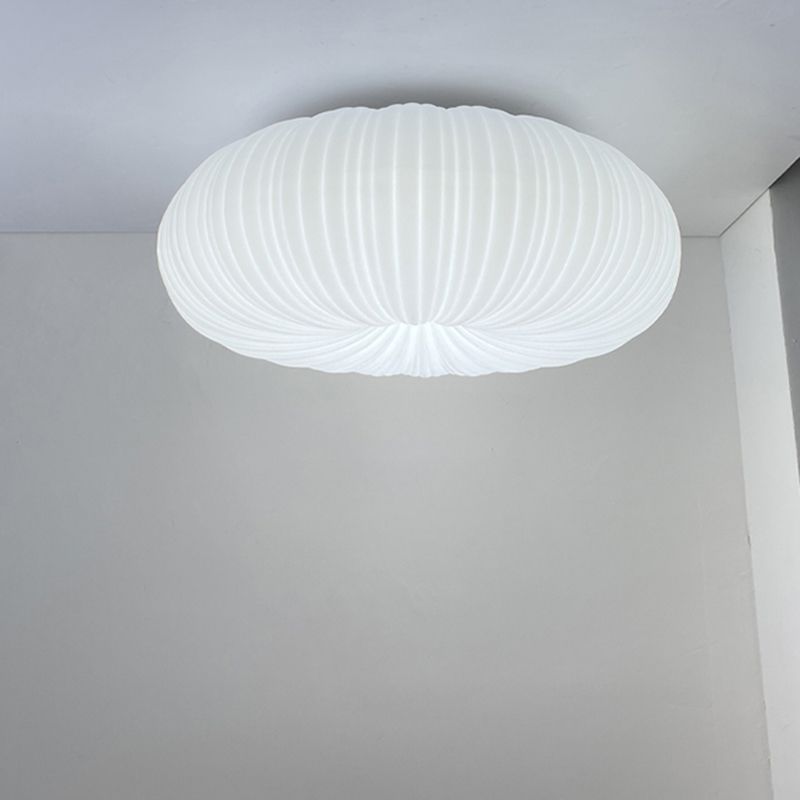 Single Contemporary White Flush Mount Lighting Acrylic LED Ceiling Light for Foyer