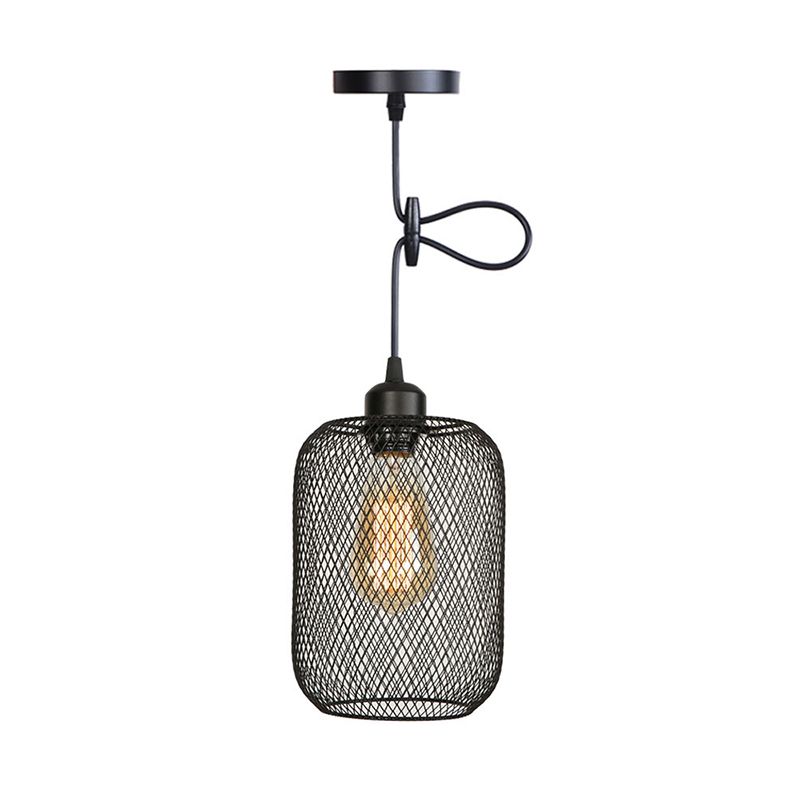 1 Light Wire Mesh Light Anhänger nordischer Industriestil Metallhangleuchten für Bar