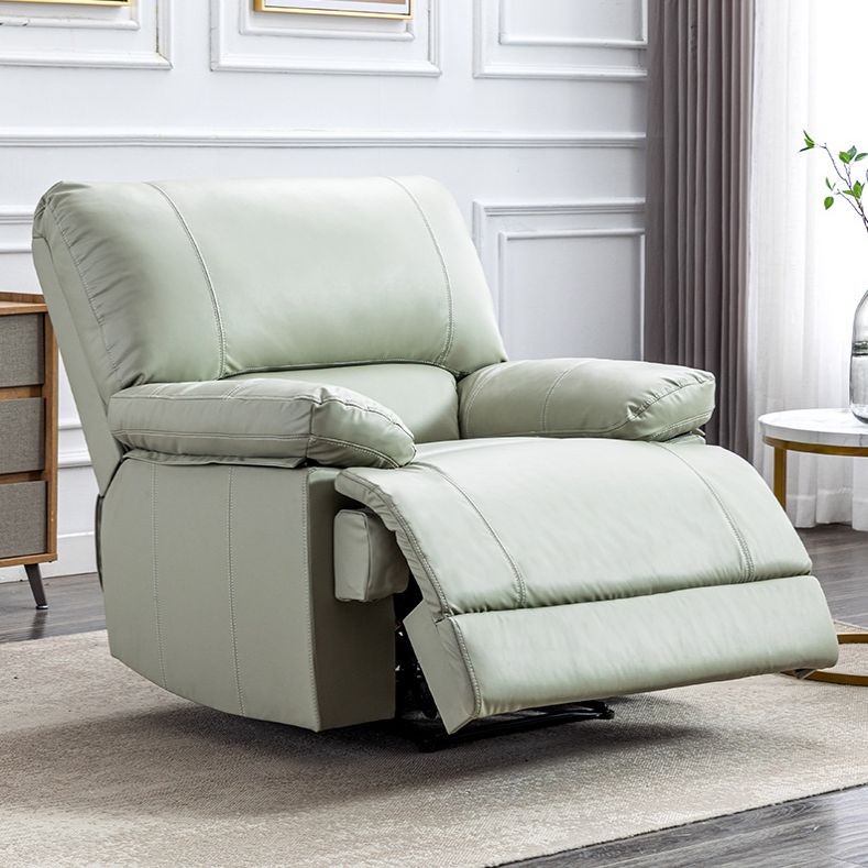 Contemporary Standard Recliner in Solid Color Bonded Leather