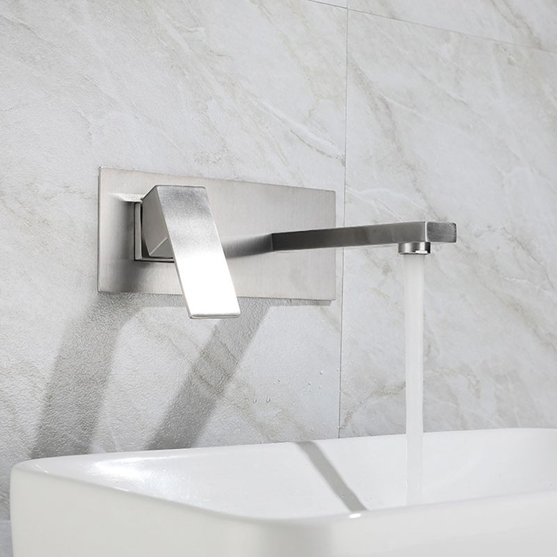 Contemporary Style Faucets Lever Handles Wall Mounted Faucets for Bathroom