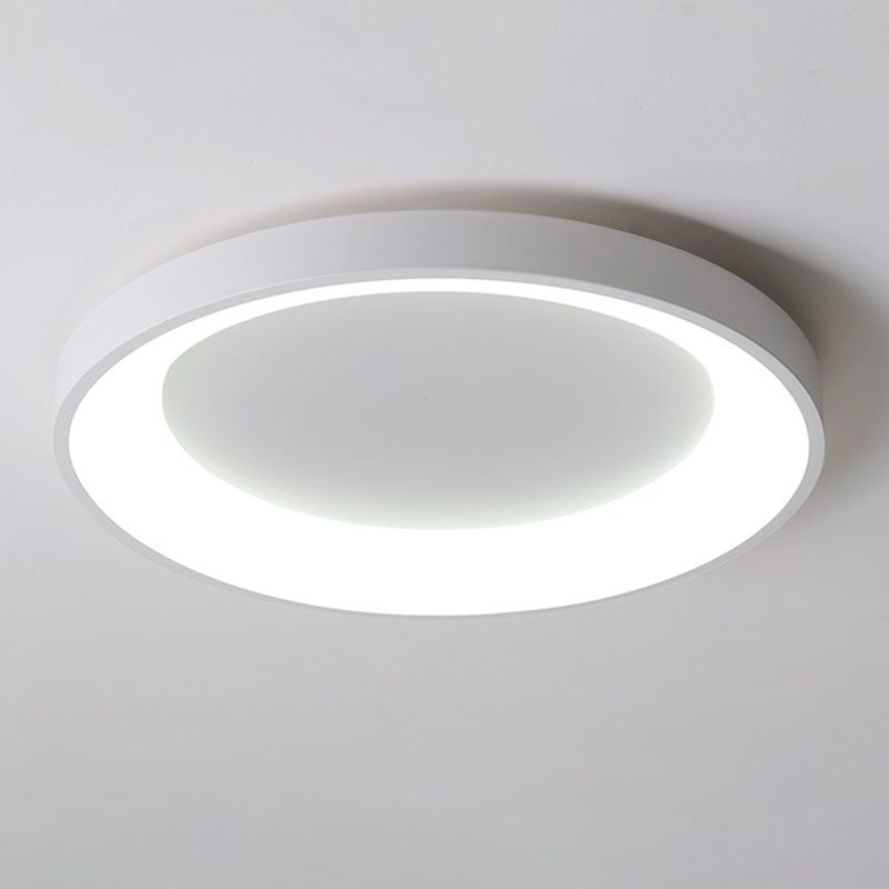 Modernism Metallic White Ceiling Light LED Flush Mount Lighting for Hallway