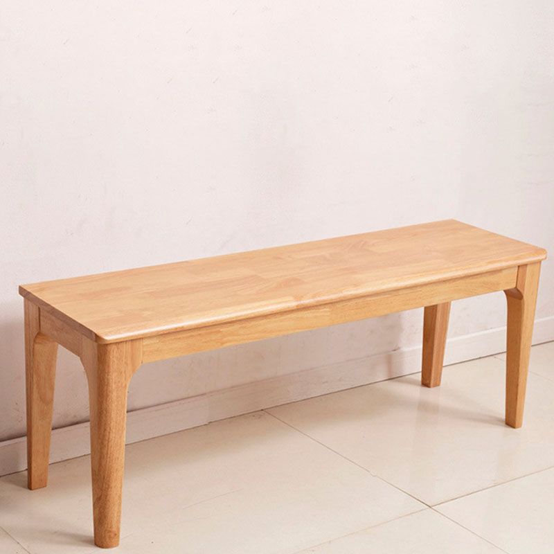 13.65-inch W Mid-Century Modern Seating Bench Solid Wood Bench