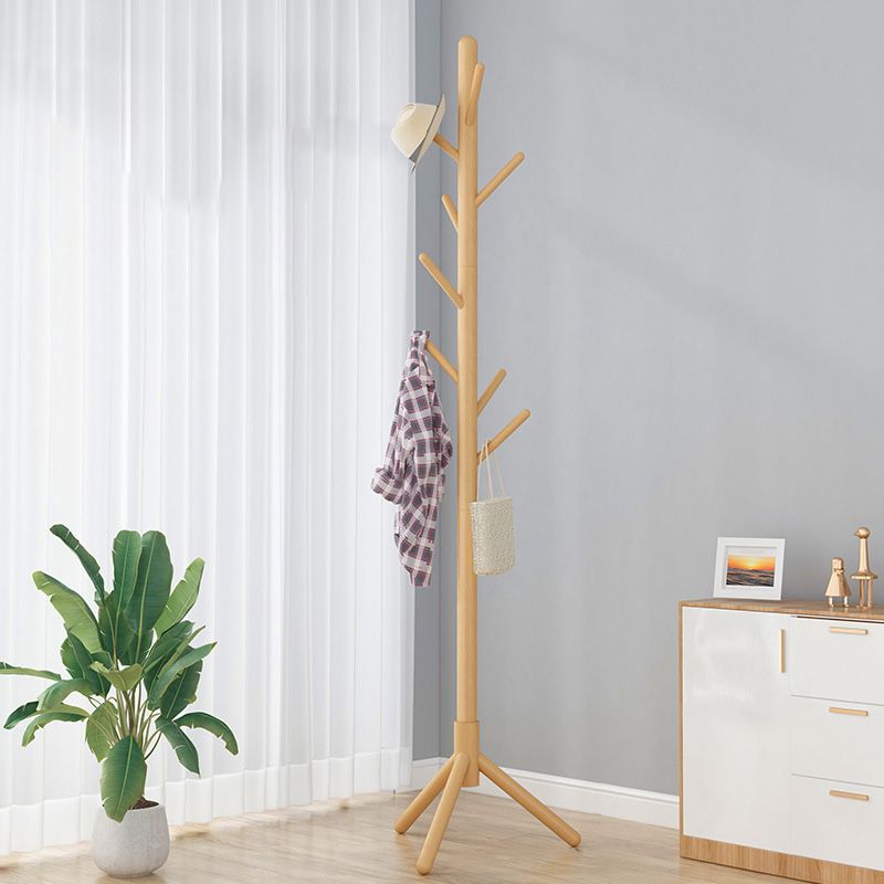 Wooden Entryway Coat Rack Indoor Free Standing Entryway Kit with Hooks