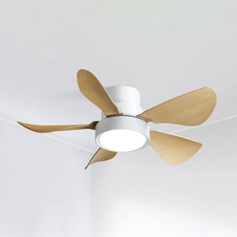 Wooden LED Ceiling Fan Light Fixture Modern Ceiling Lamp for Bedroom