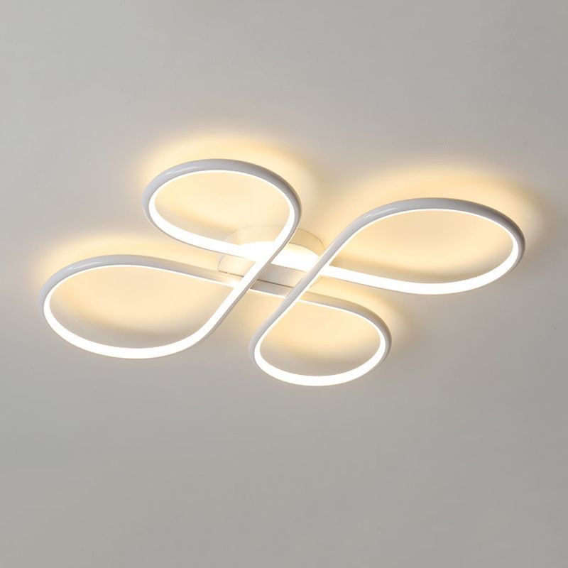 Contemporary Flush Mount Lighting LED White Ceiling Light for Room Foyer