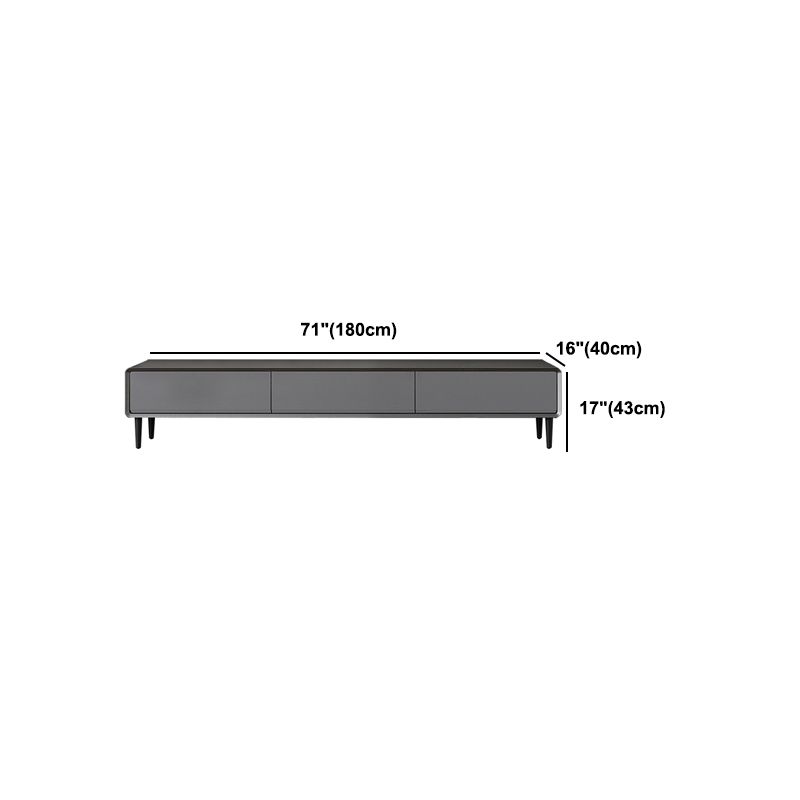 Industrial Rectangle TV Stand Home TV Cabinet with Splayed Legs