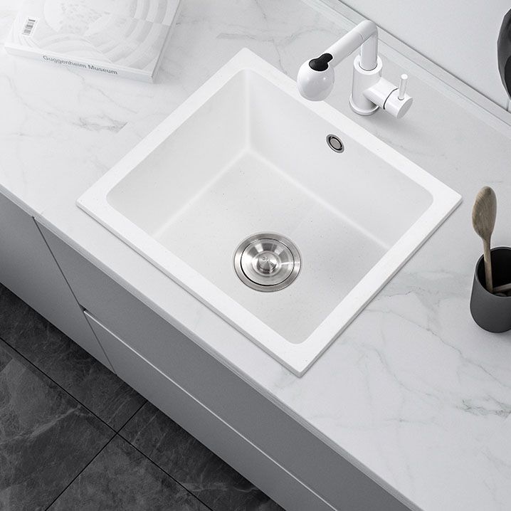 Modern Style Kitchen Sink Quartz Single Bowl Kitchen Sink with Square Shape