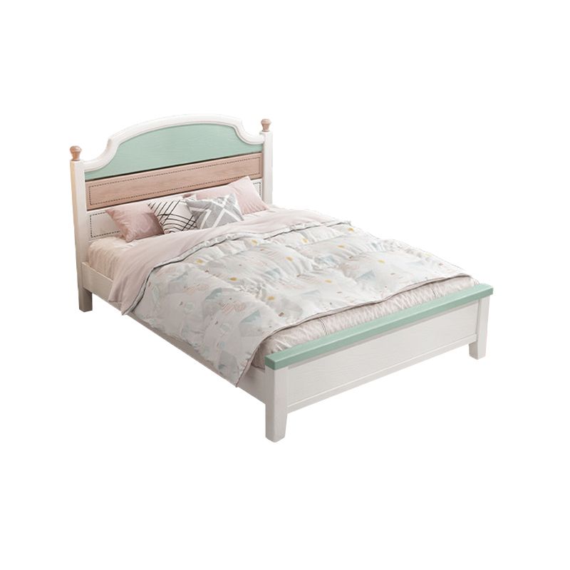 Contemporary Solid Wood Standard Bed Panel Panel Headboard Kids Bed