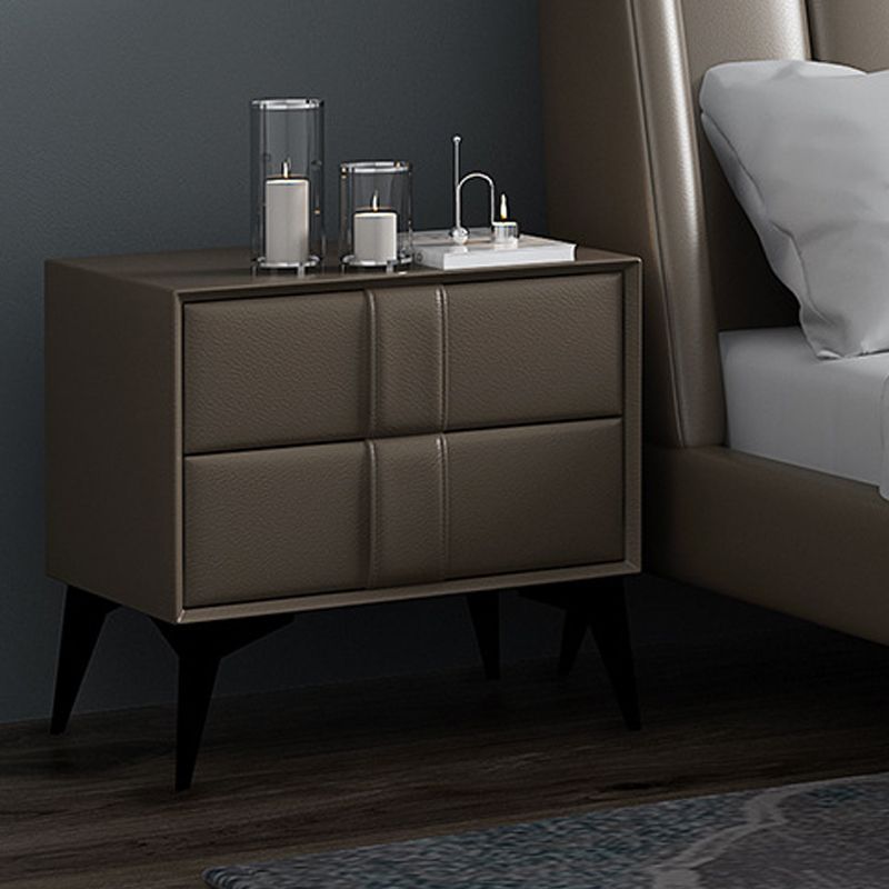 Engineered Wood Accent Table Nightstand Glam Bed Nightstand with Drawer