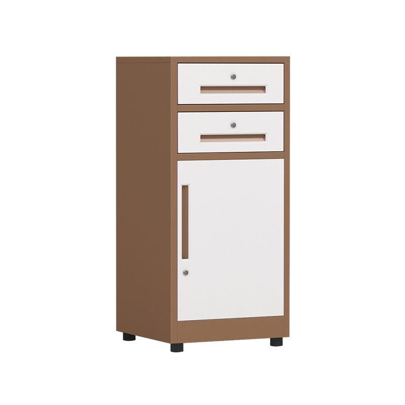 Contemporary File Cabinets Metal Frame Mobile Filing Cabinet with Key Lock