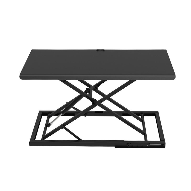 Rectangular Shaped Collapsible Laptop Table Wood Task Desk in Black/White