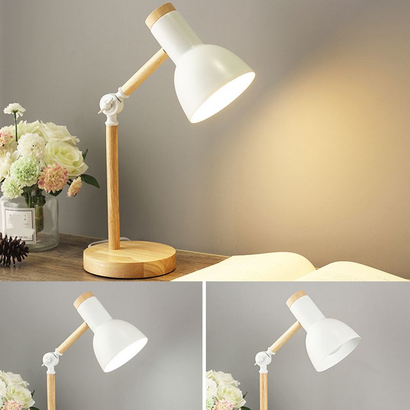 Torchlight Shade Study Light Macaron Metal 1 Head Bedroom Night Table Table avec joint réglable