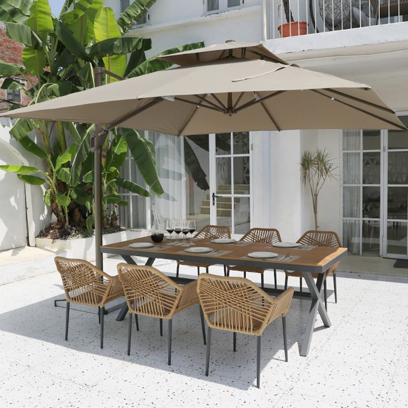 Tropical Rattan Patio Dining Chair Natural Outdoors Dining Chairs