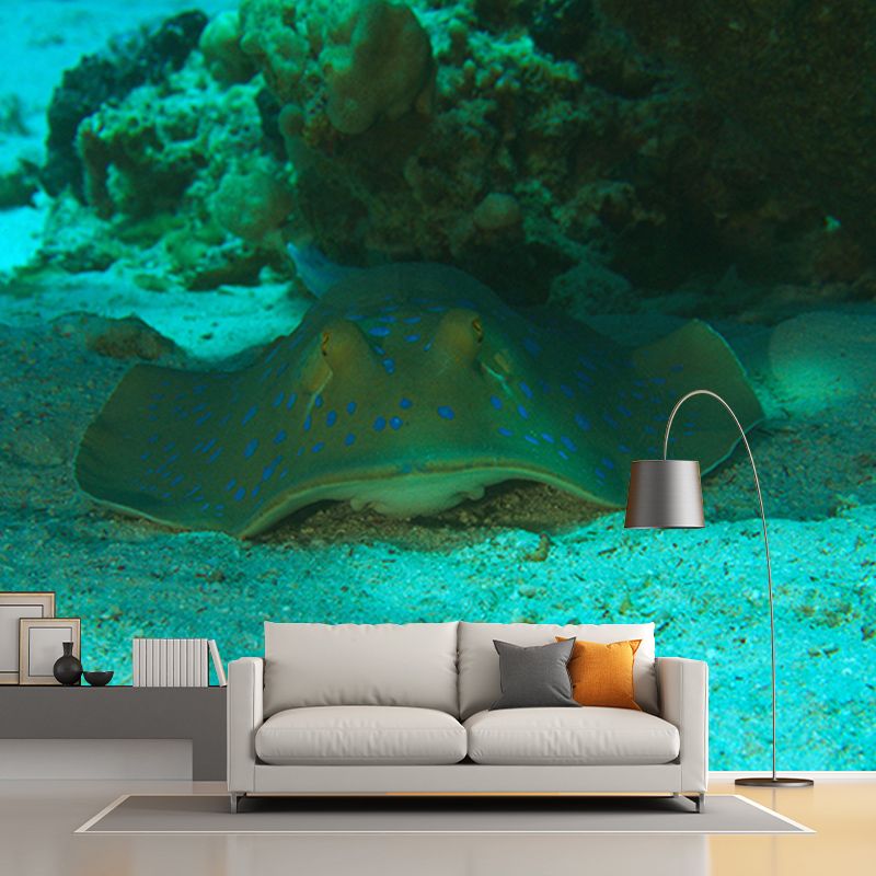 Photography Style Undersea Mural Environment Friendly for Bathroom