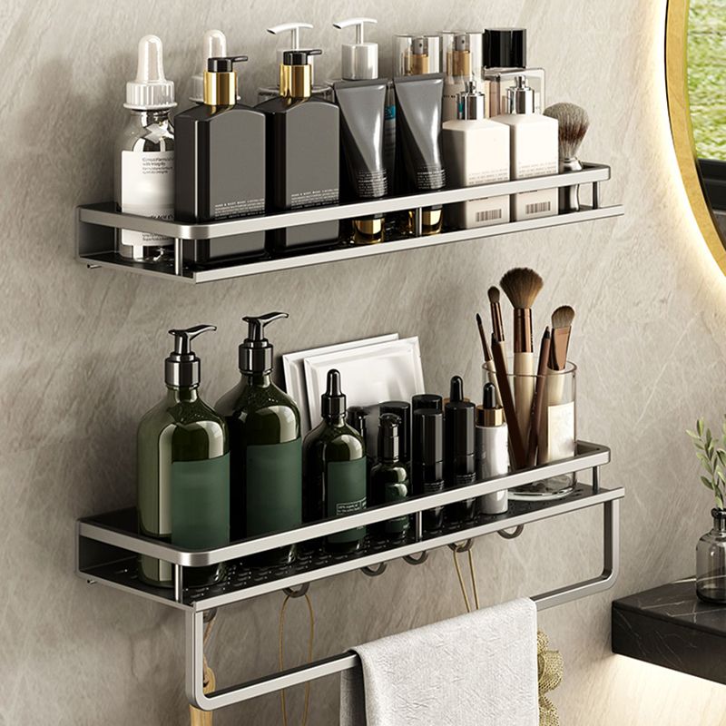 Minimalism Matte Metal Bathroom Accessory Set Modern Bath Shelf