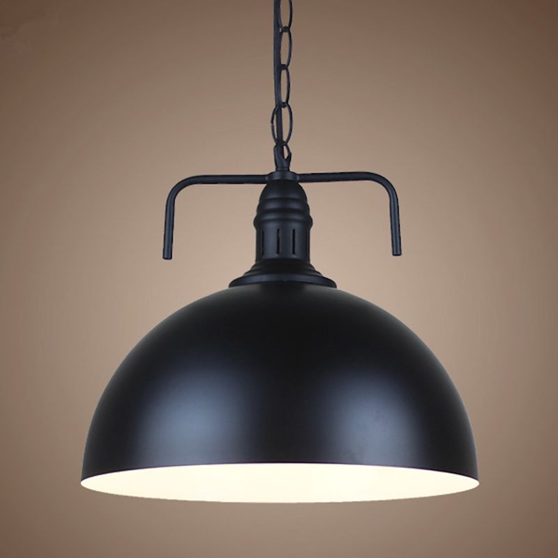 Lámpara colgante de cafetería de estilo de iluminación colgante con tono de metal de unión giratoria en negro