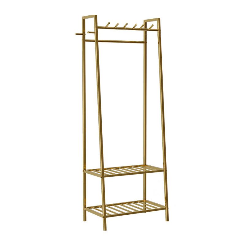 Free Standing Hall Stand Glam Metal Hall Stand with Storage Shelving