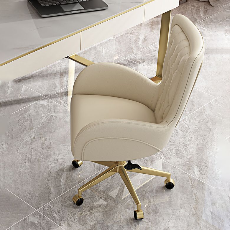 Modern Leather Task Chair Height-adjustable Desk Chair for Office