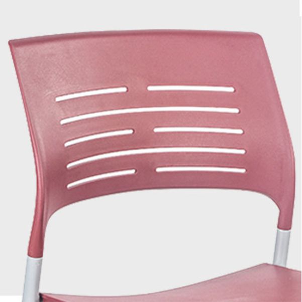 Armless Upholstered Office Chair Plastic Modern Office Chair