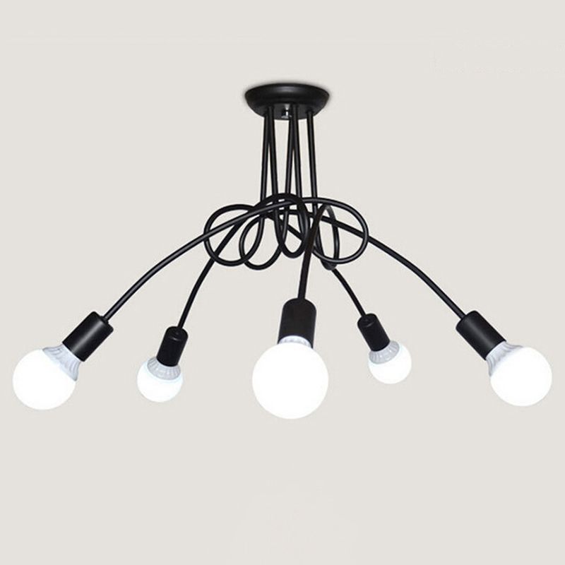 Bombilla industrial Semi Flush Mount Candelier Metal Semi Flush Light