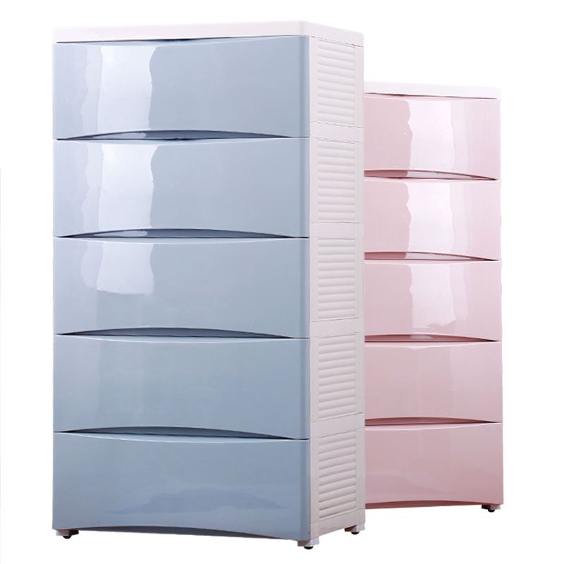 Modern Kids Nightstand Plastic Dresser with Drawers for Kids Room