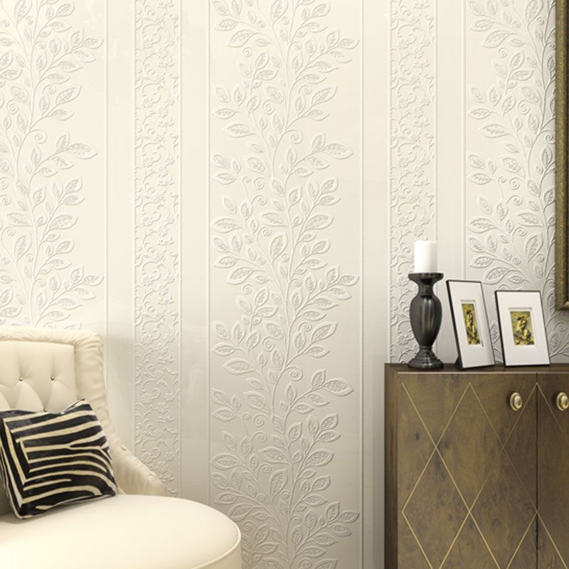 Entwined Leaves Wall Decor for Guest Room Garden Wallpaper Roll, Non-Pasted, 57.1 sq ft.