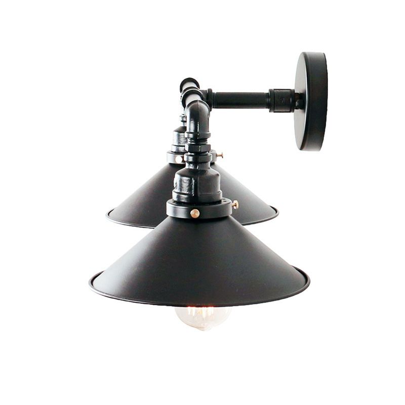 Industrial Cone Shape Wall Mount Light Fixture Sconce Lamp for Wash Room