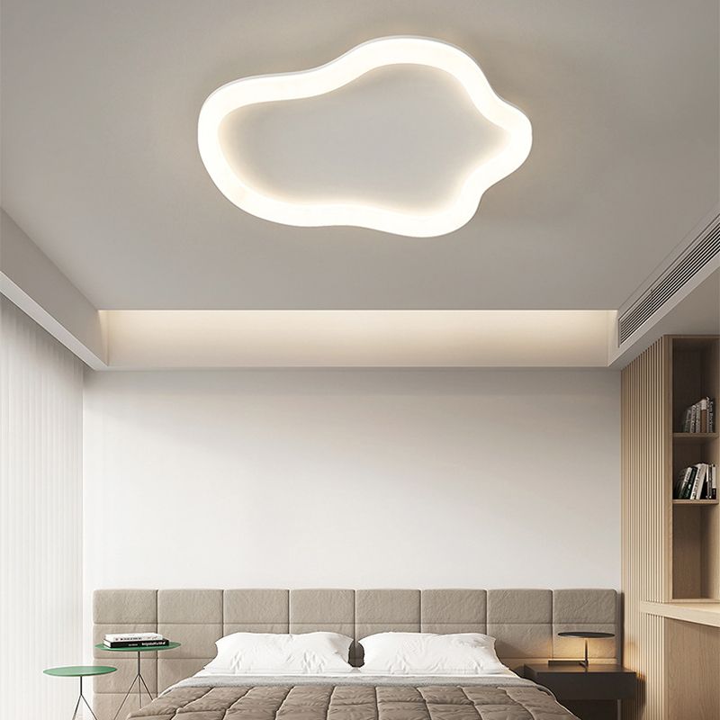 White Flush Mount Lighting Modern LED Ceiling Light for Hallway