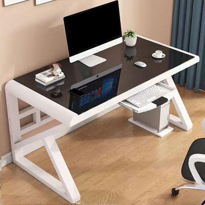 Glass Rectangle Computer Desk Modern & Contemporary Gaming Desk