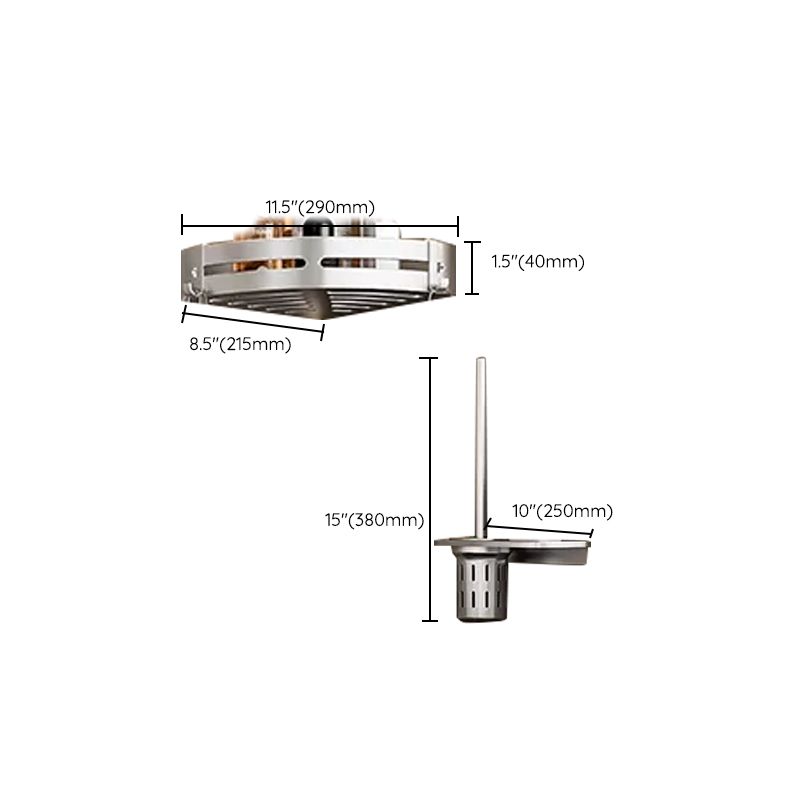 Metal Bathroom Hardware Set Adhesive Mount Bathroom Accessory Kit