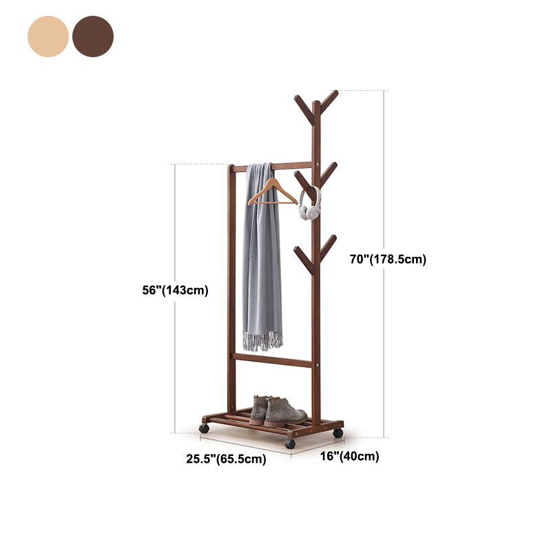 A Shelf Entryway Kit Hall Tree Hooks and Clothes Rail Engineered Wood Coat Hanger