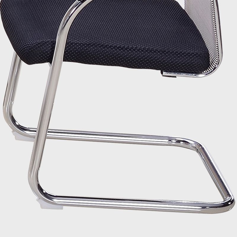 Modern Office Chair Mesh Ergonomic Chair Mid-Back Chair in Black