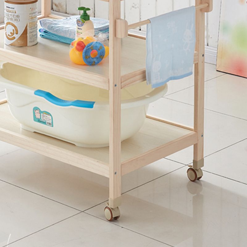 Wooden Baby Changing Table Flat Top Changing Table with Shelf