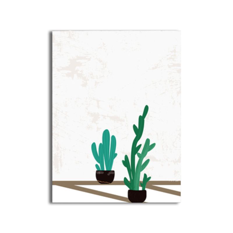 Scandinavian Bonsai Cactus Canvas Print Potting Green Boys Bedroom Wall Art Decor