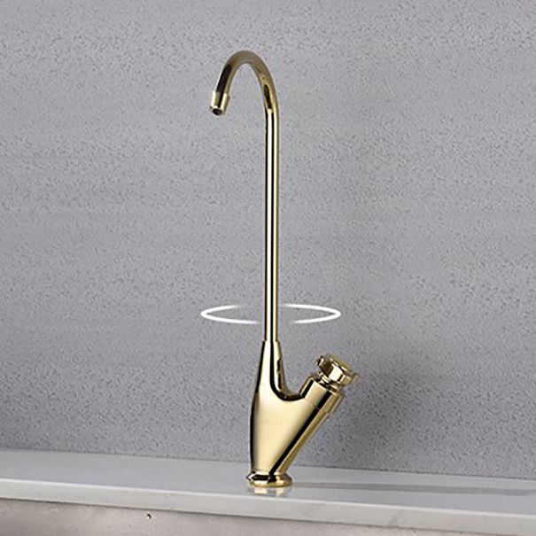 Contemporary Single Handle Kitchen Faucet Metal 1-Hold Bar Faucet