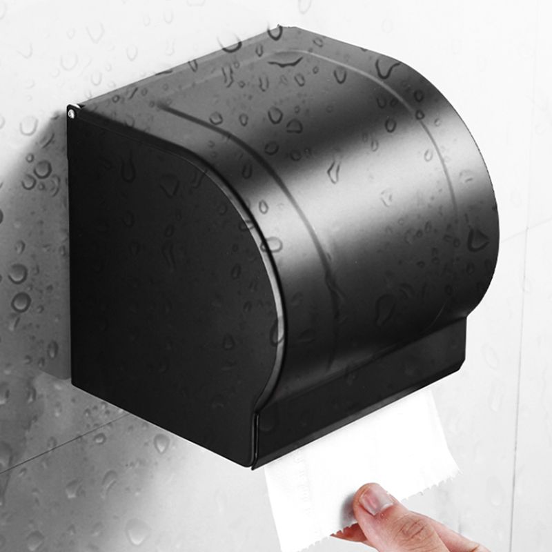 Modern Black Bathroom Accessory Kit Paper Holder Towel Bar Bath Hardware Set