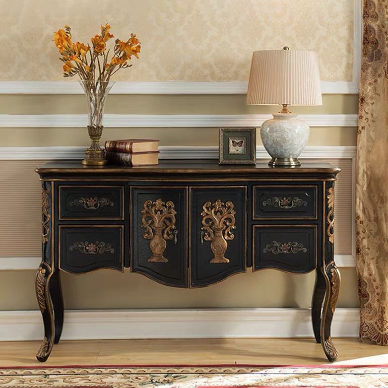 Victoria Wood End Table Free Form Sofa Console Table for Hall