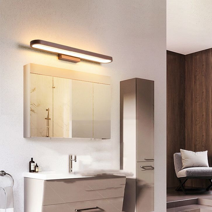 Moderna tocador LED Light Forma Mirror de forma delantera con sombra acrílica para el baño