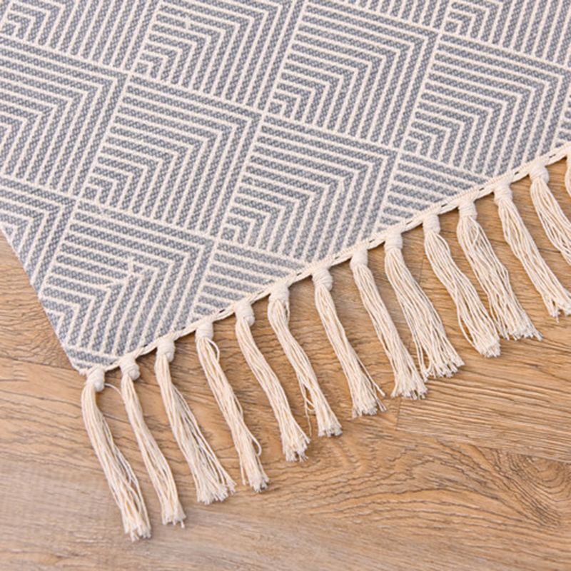 Rose Americana Match Carpet Polyester Bohemian Area Tapis Fringe Fringe Forge Intérieur pour salon