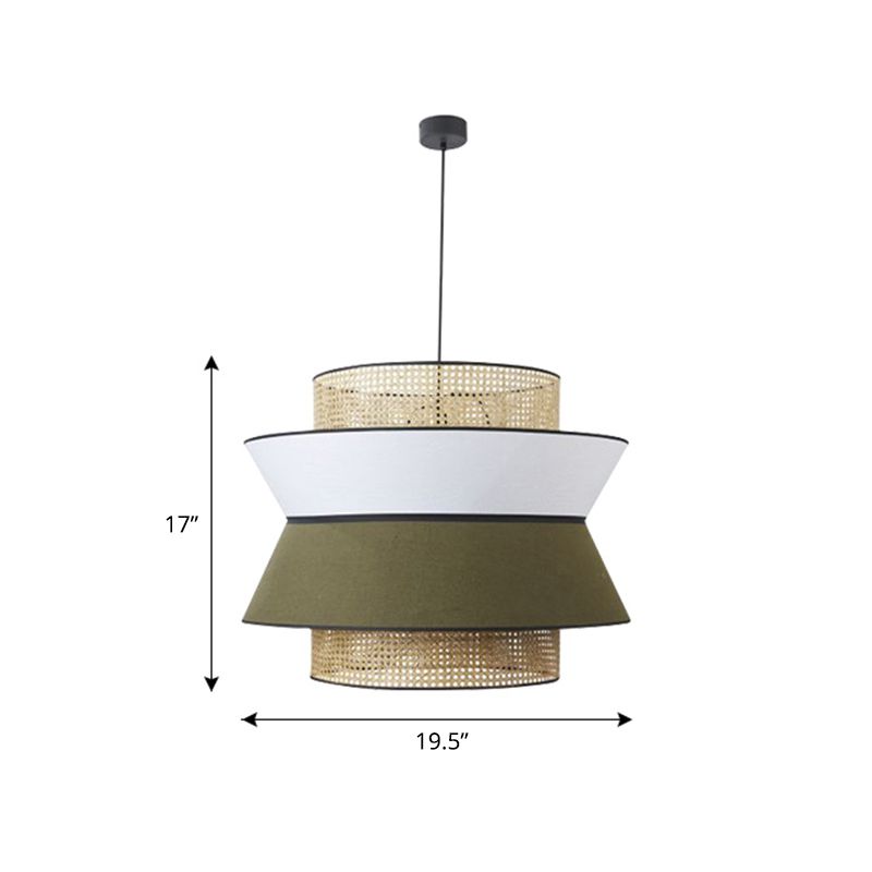 Nordic Creuded Suspension Lampe Bamboo 1-Light Dining Salle suspendue