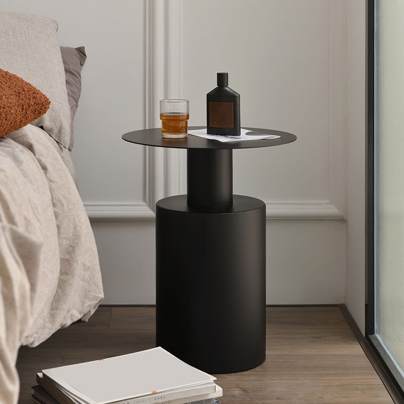 Modern Metal Nightstand Lower Shelf Bedside Cabinet for Bedroom