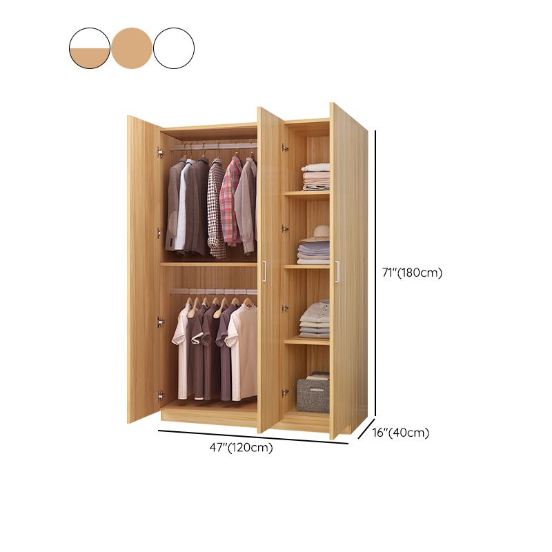 Modern Style Wardrobe Closet Manufactured Wood Shelved Kids Closet with Garment Rod