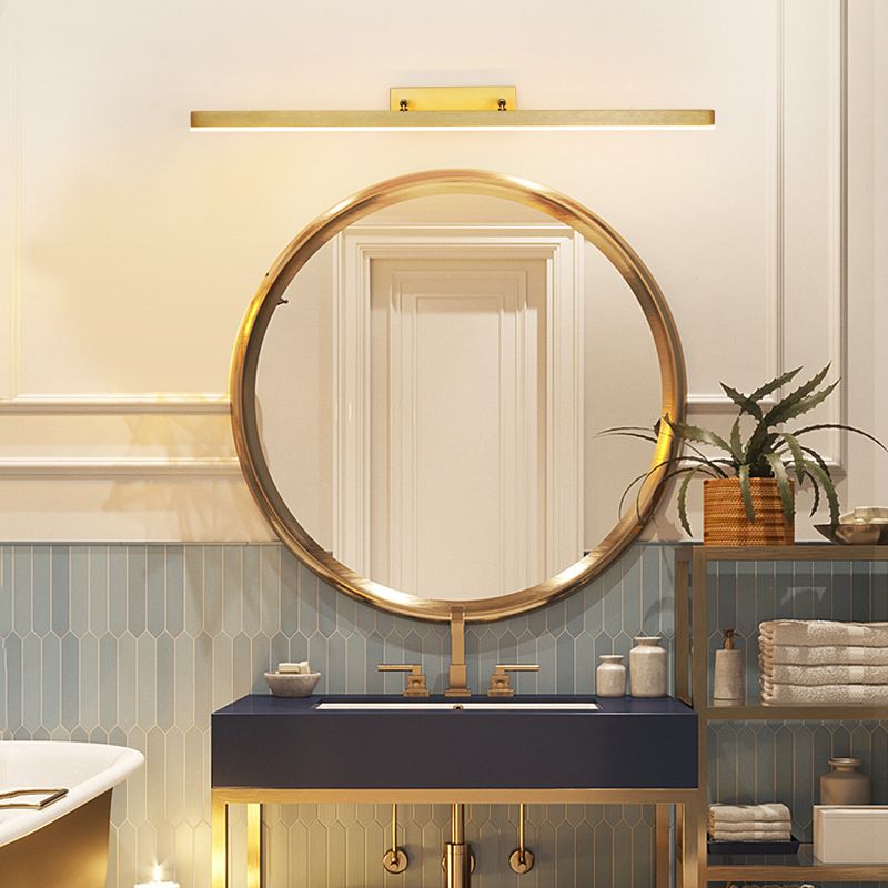 Golden LED Light Bath Bar Contemporary Vanity Lighting for Bathroom